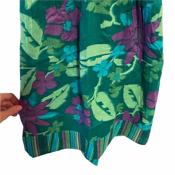 Guess Floral Mini Dress Green Purple - Picture 6 of 7